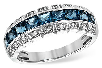 A190-73139: LDS WED RG 1.51 LONDON BLUE TOPAZ 1.60 TGW