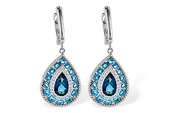 A190-76793: EARR 3.15 TW BLUE TOPAZ 3.32 TGW