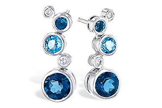 A273-52257: EARR 2.27 BLUE TOPAZ 2.40 TGW