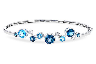 A274-36757: BANGLE 3.95 TW BLUE TOPAZ 4.06 TGW