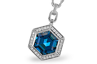 A275-29502: NECK 3.40 LONDON BLUE TOPAZ 3.55 TGW (9MM LBT)