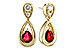 A275-30402: EARRINGS .40 RUBY .52 TGW (4x3 RUBY)