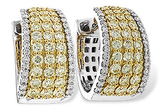 A275-32257: EARRINGS 1.52 YELLOW DIAS 1.96 TW