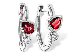 A275-32266: EARRINGS .48 RUBY .54 TGW