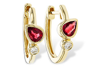 A275-32266: EARRINGS .48 RUBY .54 TGW