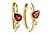 A275-32266: EARRINGS .48 RUBY .54 TGW