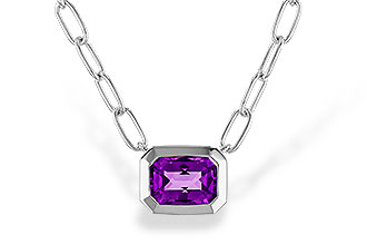 A275-33166: NECKLACE .82 AMETHYST (18")