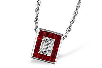 A275-34957: NECKLACE .82 RUBY TW 1.00 TGW
