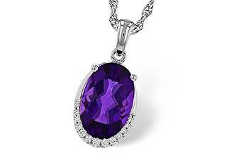 A275-35820: NECKLACE 2.70 AMETHYST 2.76 TGW (12x8MM OV)