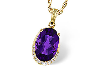 A275-35820: NECKLACE 2.70 AMETHYST 2.76 TGW (12x8MM OV)