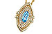 A275-35839: NECKLACE .54 BLUE TOPAZ .70 TGW (8x4MM BT)