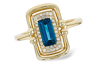 A276-18584: LDS RG .84 LONDON BLUE TOPAZ .96 TGW (8x4MM LBT)