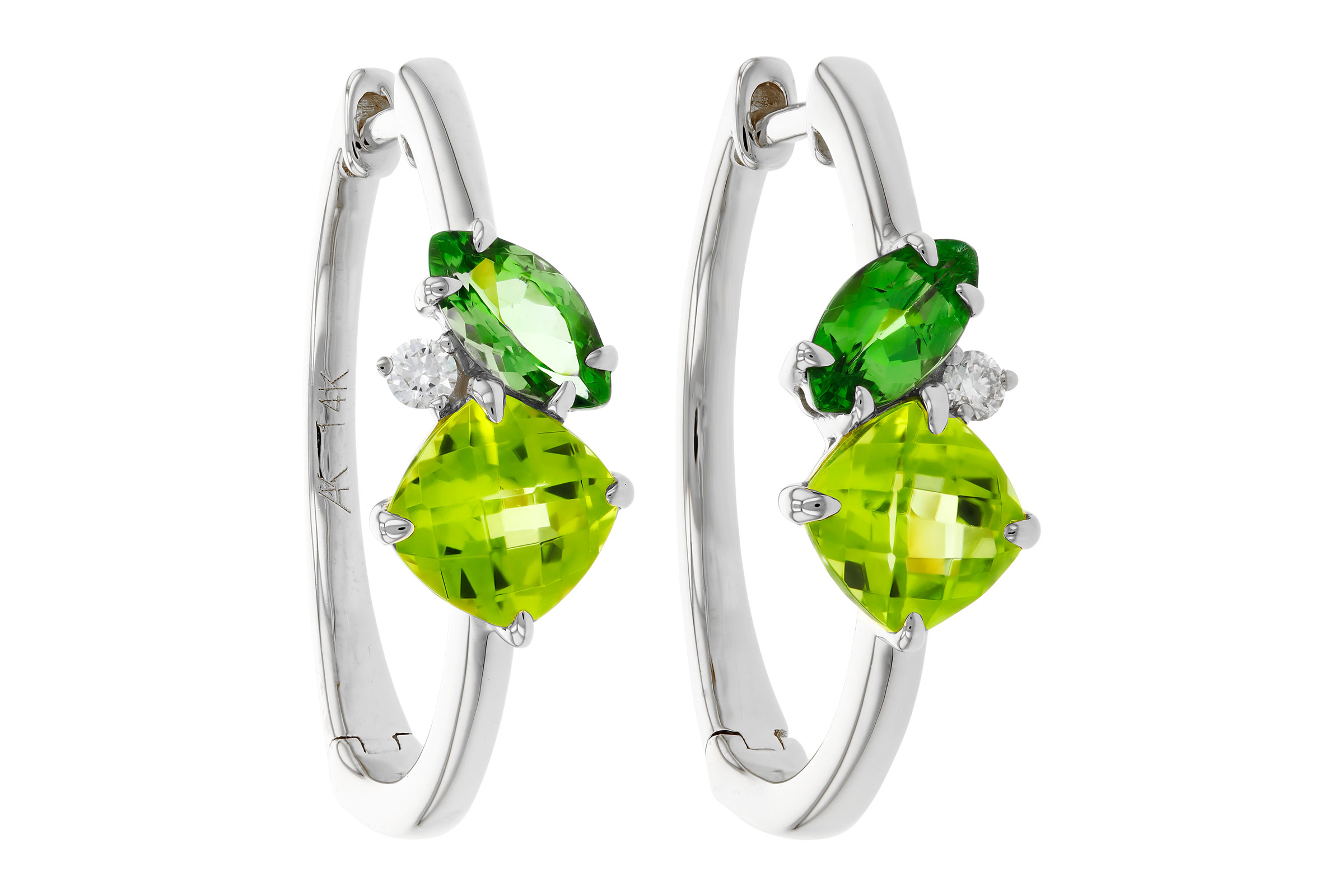 A276-20375: EARRINGS 1.69 TW SEMI-PREC (PER,TSAV) 1.73 TGW
