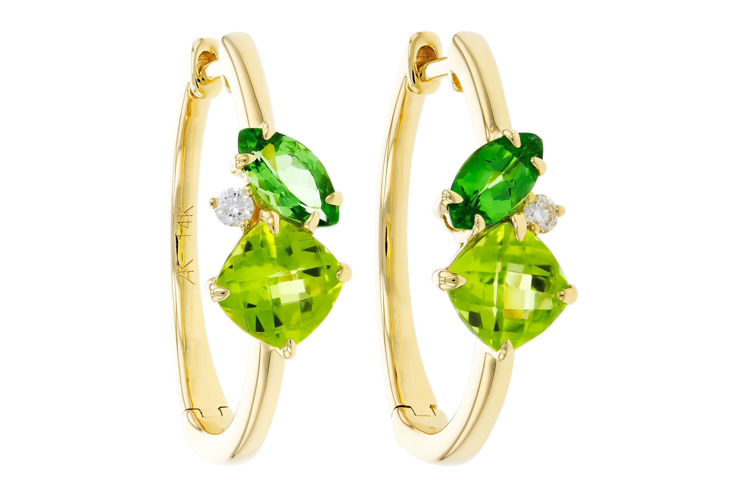 A276-20375: EARRINGS 1.69 TW SEMI-PREC (PER,TSAV) 1.73 TGW