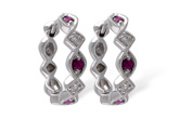 B001-64002: EARRINGS .20 RUBY .25 TGW