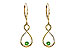 B273-45820: EARR .32 GREEN GARNET .40 TGW