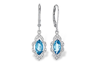 B273-53175: EARR 1.02 TW BLUE TOPAZ 1.17 TGW