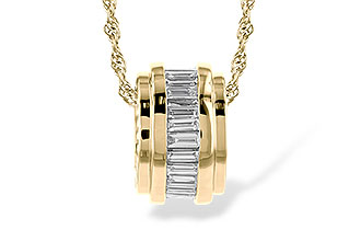 B274-44929: NECKLACE .46 TW BAGUETTE