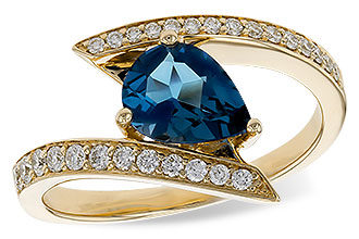 B275-28575: LDS RG 1.04 LONDON BLUE TOPAZ 1.28 TGW (8x6MM)