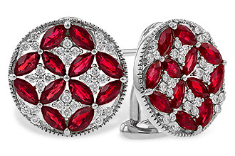 B275-28629: EARRINGS 2.07 TW RUBY 2.37 TGW