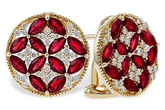 B275-28629: EARRINGS 2.07 TW RUBY 2.37 TGW
