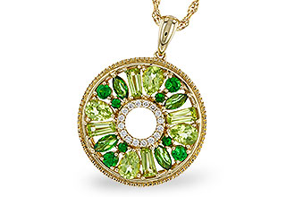 B275-31311: NECKLACE 1.47 SEMI-PREC (PER & GR.GT) 1.52 TGW