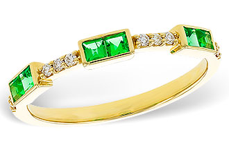 B275-32248: LDS WED RG .23 TW EMERALD .30 TGW