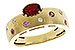 B275-34066: LDS RG .58 MULTI CLR (GAR & PINK SAPP) .66 TGW