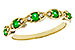 B275-35829: LDS WED RG .21 TW EMERALD .27 TGW