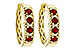 B275-35884: EARRINGS .54 TW RUBY .66 TGW
