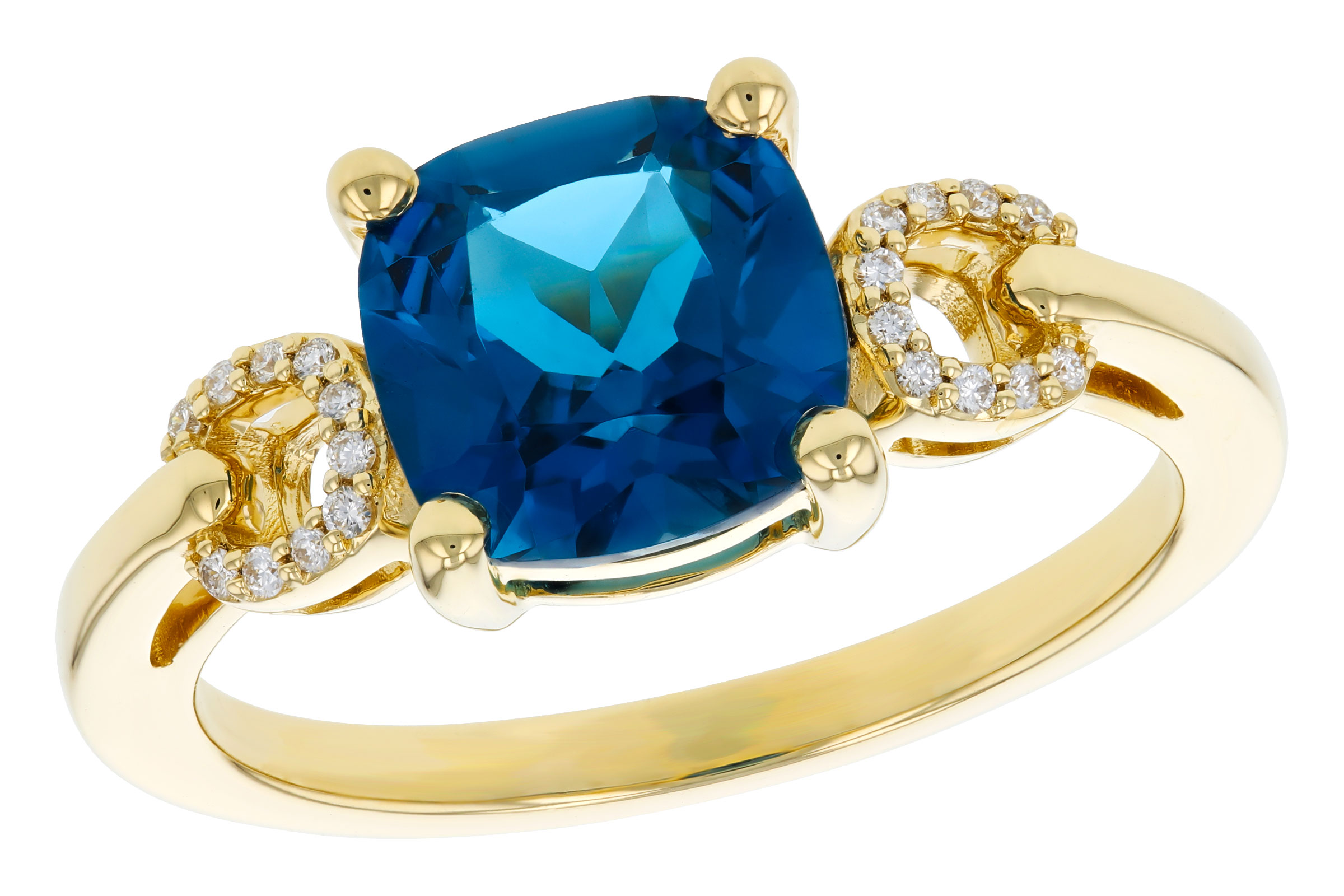 B276-20402: LDS RG 2.16 LONDON BLUE TOPAZ 2.21 TGW (8MM LBT)
