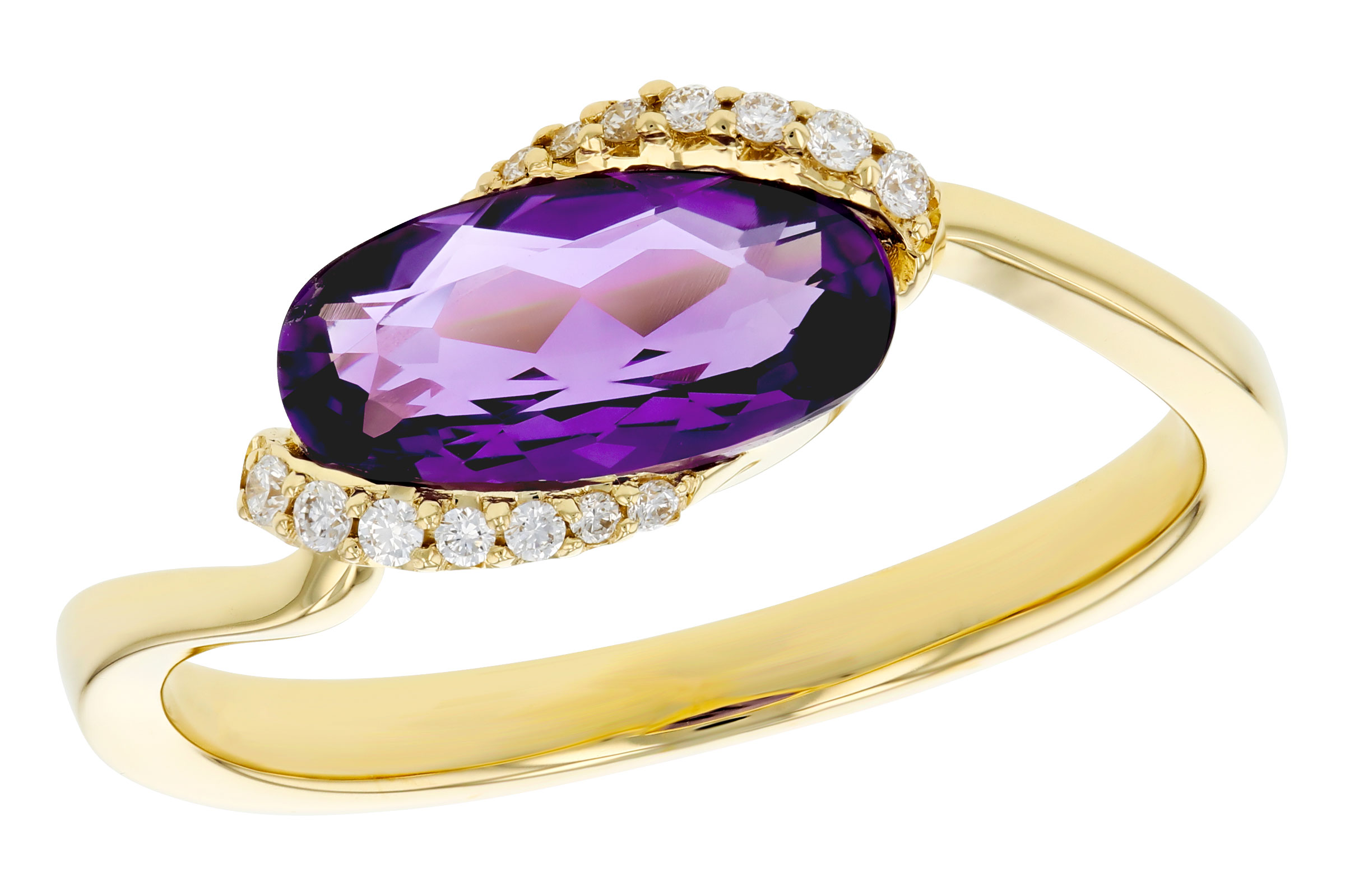B276-20411: LDS RG 1.07 TW AMETHYST 1.13 TGW (10x5MM AMY)