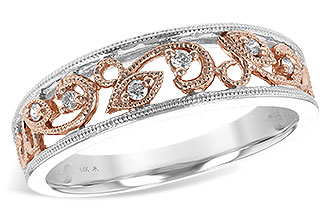 C186-24929: LDS WED RG WG SHANK/ROSE INSERT .05 TW