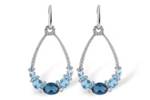 C188-94038: EARR 3.75 BLUE TOPAZ 4.17 TGW