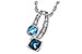 C189-90438: NECKLACE .91 TW BLUE TOPAZ 1.04 TGW