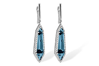 C190-75829: EARR 5.25 LONDON BLUE TOPAZ 5.67 TGW