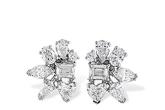 C274-43138: EARRINGS .90 TW FANCY CUT DIAS