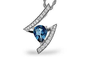 C275-28575: NECK 1.04 LONDON BLUE TOPAZ 1.23 TGW (8x6MM)