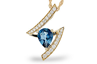 C275-28575: NECK 1.04 LONDON BLUE TOPAZ 1.23 TGW (8x6MM)