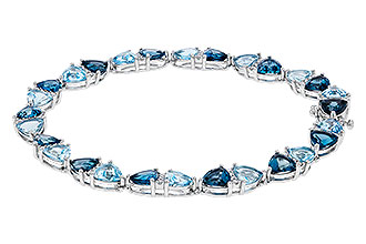 C275-29511: BRACELET 12.20 BLUE TOPAZ 12.50 TGW (7")