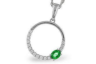 C275-30384: NECKLACE .19 EMERALD .34 TGW