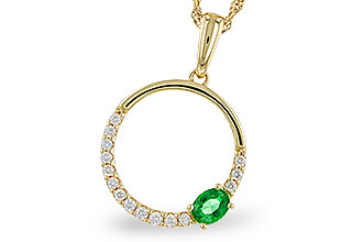 C275-30384: NECKLACE .19 EMERALD .34 TGW
