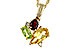 C275-30393: NECKLACE .79 SEMI PREC (CIT,PER,GAR) .82 TGW