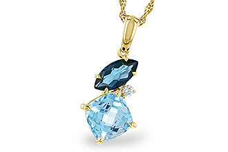 C275-31275: NECKLACE 2.37 TW BLUE TOPAZ 2.40 TGW