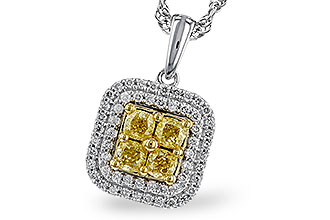 C275-31302: NECK .52 FANCY YELLOW DIAMONDS .72 TW