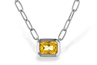 C275-33157: NECKLACE .86 CITRINE (18")