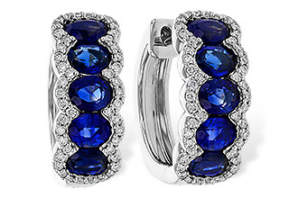 C275-34911: EARRINGS 2.32 TW SAPPHIRE 2.57 TGW