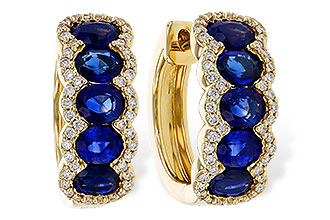 C275-34911: EARRINGS 2.32 TW SAPPHIRE 2.57 TGW