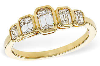 C275-35875: LDS DIA WED RG .90 TW EMERALD CUTS