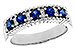 C275-35884: LDS WED RG .64 TW SAPPHIRE .76 TGW